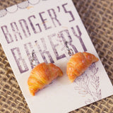 Miniature CROISSANT Earrings, Cute Mini Food Jewelry, Sweet French Pastries