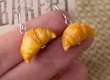 Miniature CROISSANT Earrings, Cute Mini Food Jewelry, Sweet French Pastries