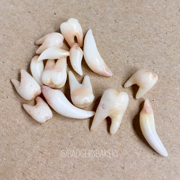 Tooth Beads, Halloween Doll Props, Miniature Teeth for BJD, Vampire Fangs