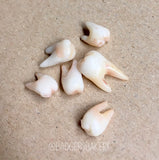 Tooth Beads, Halloween Doll Props, Miniature Teeth for BJD, Vampire Fangs