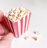 Miniature POPCORN Tub, Food Prop for Dolls and Dollhouses - BJD, Blythe and more