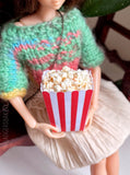 Miniature POPCORN Tub, Food Prop for Dolls and Dollhouses - BJD, Blythe and more