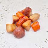 Miniature Roasted POTATOES and CARROTS, 12 pcs in 1/4, 1/3, 1/6 or 1/12 scale, Dollhouse Food, Doll Props