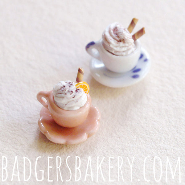 Miniature Coffee Cup in 1:3 Scale, Dollhouse Teacup, Doll Food Craft, MiniatureSweet, Kawaii Resin Crafts, Decoden Cabochons Supplies